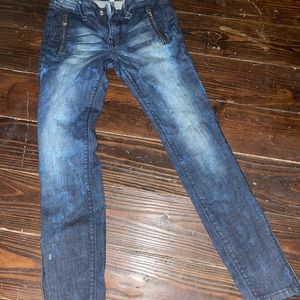 Brand Sneak Peek jeans , zippers around the ankles for a boot